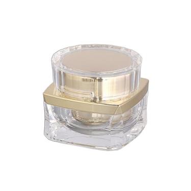 Imagem de Potes de creme facial, latas, base líquida, protetor labial, frasco de maquiagem, frascos de armazenamento de maquiagem, frascos de loção vazia (5 g, ouro)