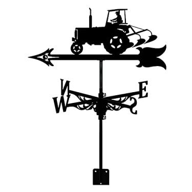 Imagem de JNQLLDS Cata-vento de metal requintado, cata-vento de metal com revestimento antiferrugem, decoração prática de telhado ao ar livre, jardim, quintal, indicador de direção do vento