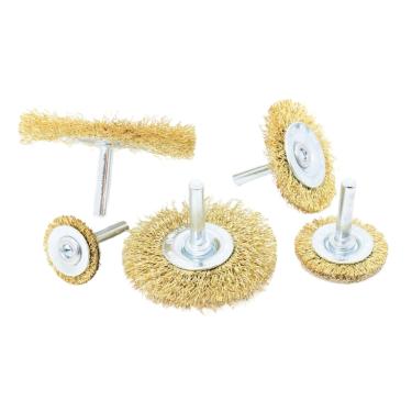 Imagem de Jogo Escova Circular de Aço Haste 1/4" 5 Peças Tradestar