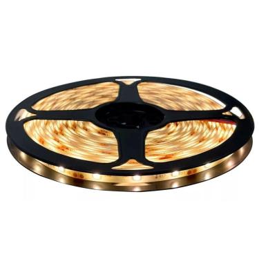 Imagem de Fita Led Rolo 5m 300 Leds Silicone Iluminação Decoração Branco Quente