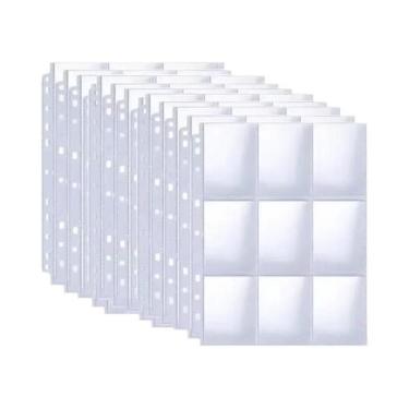 Imagem de Pacote Com 50 Folhas Plásticas Transparentes Para Fichário, Com 9 Bols