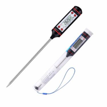 Imagem de Termômetro Culinário Digital com Espeto Inox 24 cm para Alimentos Medi