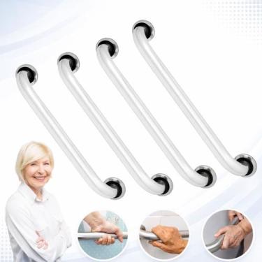 Imagem de Kit 4 Barras de Apoio 80 cm Anticorrosiva em Inox/Alumínio Suporta 150