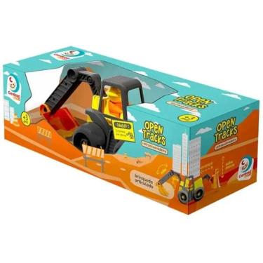 Imagem de Mini Veiculo OPEN TRACKS Trator Retro Escavadeira com Boneco Cardoso