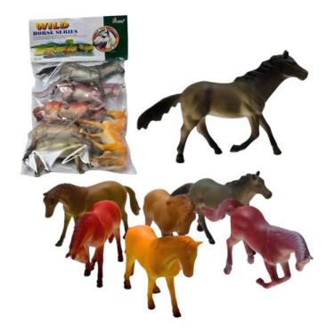 Imagem de Cavalo Brinquedo Kit 6 Animais Crianças Envio Imediato Promo - PD Impe