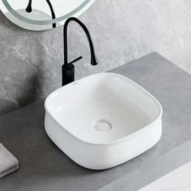 Imagem de Cuba Deend De Cerâmica Quadriva Para Banheiro 42x42x14 cm