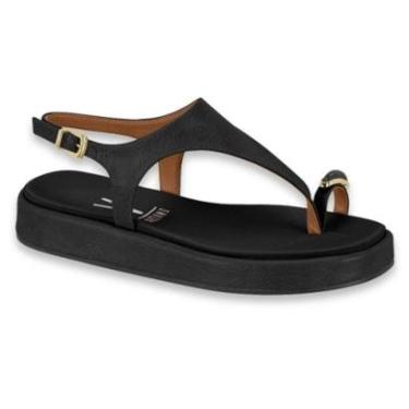 Imagem de Papete Sandalia Flat Feminina Vizzano Anel Dedo Ref: 6506.127-Feminino