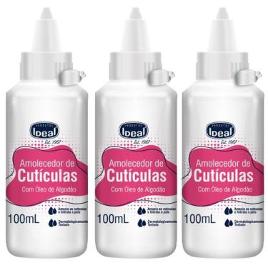 Imagem de Kit C/3 Amolecedor De Cutícula Ideal Óleo De Algodão