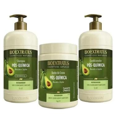 Imagem de Bio Extratus Pos-Quimica Shampoo+Condicionador+Banho de Creme 1L