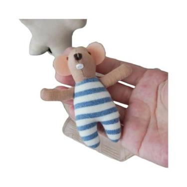 Imagem de Brinquedo De Pelúcia Para Bebê Menina, Coelho, Urso E Rato Fofos, Bone