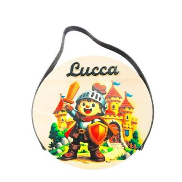 Imagem de Porta Maternidade Cavaleiro Infantil - Nome Personalizado - Drackma