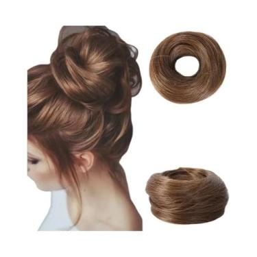 Imagem de Extensão De Cabelo Rabo De Cavalo Ondulado Sintético Elegante Com Elás