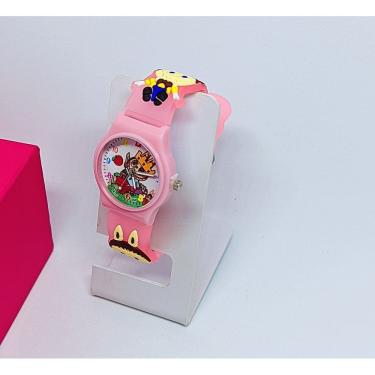 Imagem de Relógio Infantil Analógico Quartzo Menino e Menina Personagens Disney Frozen Stitch angel Sonic Pulseira 3D Desenho