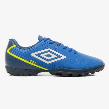 Imagem de Chuteira Umbro Society Attak Eternal - Masculina - Azulbranc-Masculino