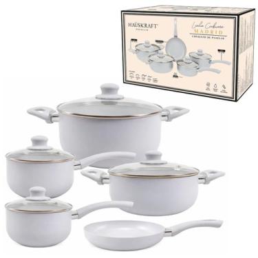 Imagem de Conjunto De Panelas Indução 5 Peças Cozinha Moderna Premium - Hauskraf