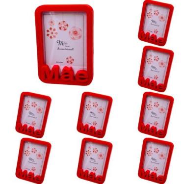 Imagem de Porta Retrato 10x15 Dia das Mãe Decoração Presente Mãe 10 und Vermelho