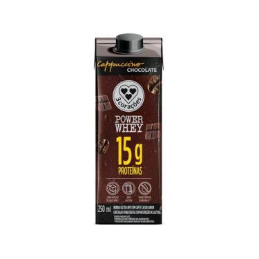 Imagem de Bebida Láctea 3 Corações Power Whey com 15g de Proteína Cappuccino Cho