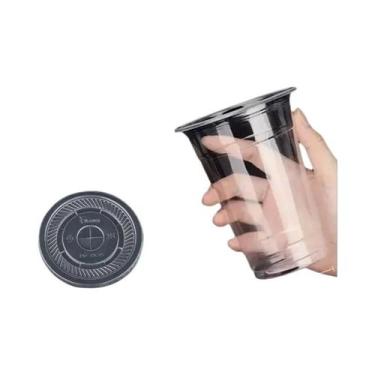 Imagem de Copos Plásticos Transparentes Descartáveis 50 Conjuntos 12 16 20OZ Par