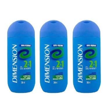 Imagem de KIT Shampoo Dimension 2 em 1 Oleosos  200ml - 3 Unidades.