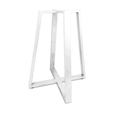 Imagem de Base De Mesa Gizé Tampos Pedra Vidro Madeira - Loja da Isa, Branco