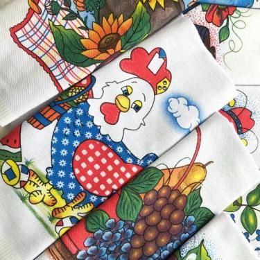 Imagem de Kit Itatex Pano De Prato Branco Estampado C/ 12 Estampas Sortidas