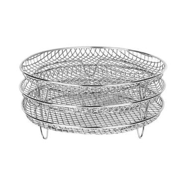 Imagem de Grelha Universal De Metal Para Fritadeira a Ar, Acessórios Quadrados, 