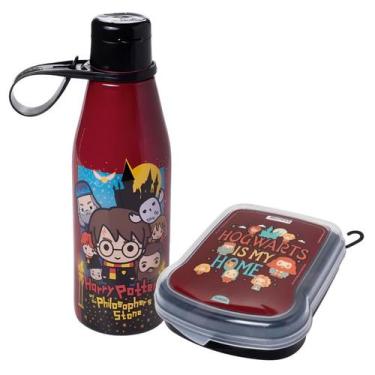 Imagem de Kit Hora do Lanche Sanduicheira e Garrafinha de Água 530ml - PLASUTIL