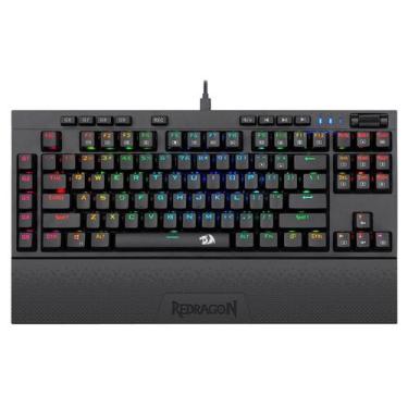 Imagem de Teclado Gamer Redragon K588RGB-Pro Broadsword Pro USB Preto (Ingles - 