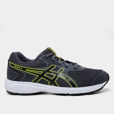 Imagem de Tênis Infantil Asics Buzz 4 Gs, Cinza, Amarelo, 31