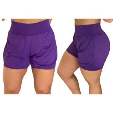 Imagem de Short Duplo Fitness Academia Feminino Short Treino Caminhada - PIJAMAS