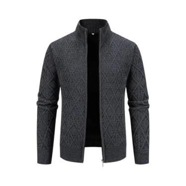 Imagem de Jaqueta Masculina De Inverno Grossa E Quente Com Forro De Lã, Corta-Ve