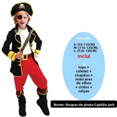 Imagem de Fantasia De Pirata Para Meninos Halloween Fantasia Infantil Roupas De 