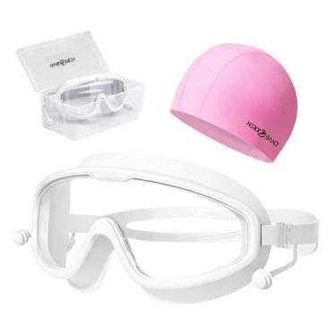 Imagem de Kit Natação Adulto Profissional Hero Band Óculos Anti-UV Silicone Touc