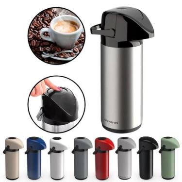 Imagem de Garrafa Térmica Para Café Verona 0,6 ou 1 ou 1,8 Litros Unitermi Aço I