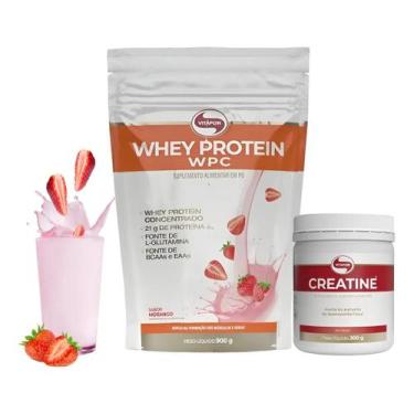 Imagem de ( kit ) whey protein wpc 900g + creatina vitafor 300g -