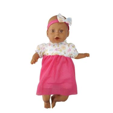 Imagem de Boneca Adele Negra Fala Vogais - 52cm Rosa - 1124 - Bee Toys