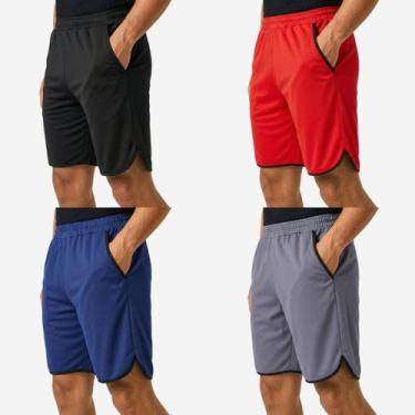 Imagem de Kit 4 Shorts Bermuda Masculina Dry Fit Esportiva Leve com Bolsos Acade