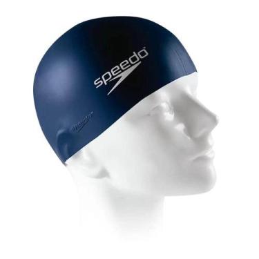 Imagem de Touca de Natação Em Silicone Flat Cap Speedo - Marinho