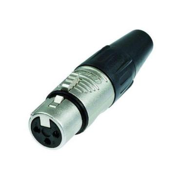 Imagem de Conector Rean by Neutrik XLR Linha Fêmea 3 Polos Nickel RC3F