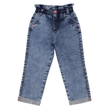 Imagem de Calça Bebê/Infantil Look Jeans Clochard Moletom Jeans, M