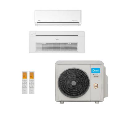 Imagem de Ar-Condicionado Multi Split Inverter Midea 18.000 (1x Evap HW 9.000 + 1x Evap Cassete 1 Via 18.000) Quente/Frio 220V
