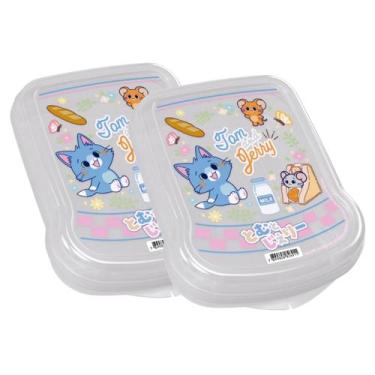 Imagem de Kit 2 Porta Lanche Sanduicheira Infantil Lancheira Escolar - - PLASUTI