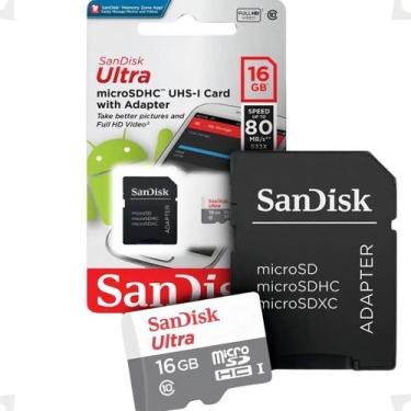 Imagem de Cartão de Memória SD Ultra 16GB para Camera Wifi Microsd Card Sandisk 