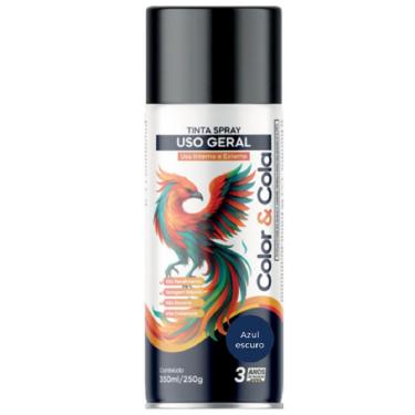 Imagem de Tinta Spray Color & Cola 400ML Azul Escuro com Acabamento Uniforme e Secagem Rápida Color Total