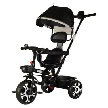 Imagem de Triciclo Infantil 3 em 1 Criança Passeio Empurrar Pedalar Assento Gira