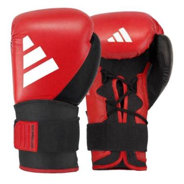 Imagem de Luva de Boxe adidas Hybrid 250 NL Fixação Dupla -, Vermelho, Preto, 14