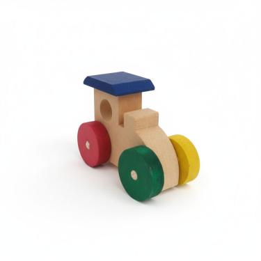 Imagem de Trenzinho Mini Trenzinho Multicolorido com Pintura Atóxica e sem Pregos em MDF Artesanal