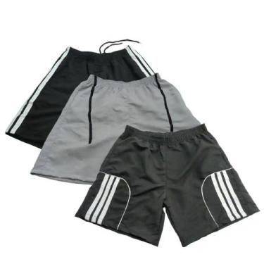 Imagem de Kit 3 Bermuda Masculina Tactel Academia Grade 38 Ao 44 - Loja Via BR, 