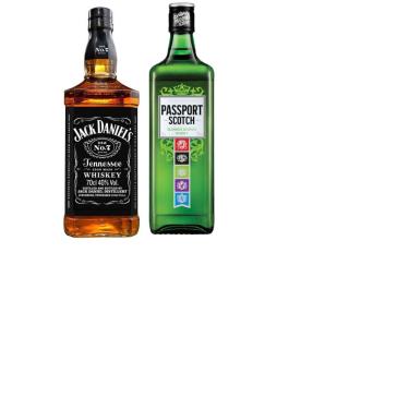 Imagem de Kit Whiskey Jack Daniel's Old n.7 + Passport Scotch 1L cada