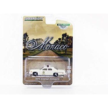 Imagem de 1975 Dodge Monaco Cream Hazzard County Sheriff Hobby Exclusive" 1/64 Diecast Model Car by Greenlight"""""""